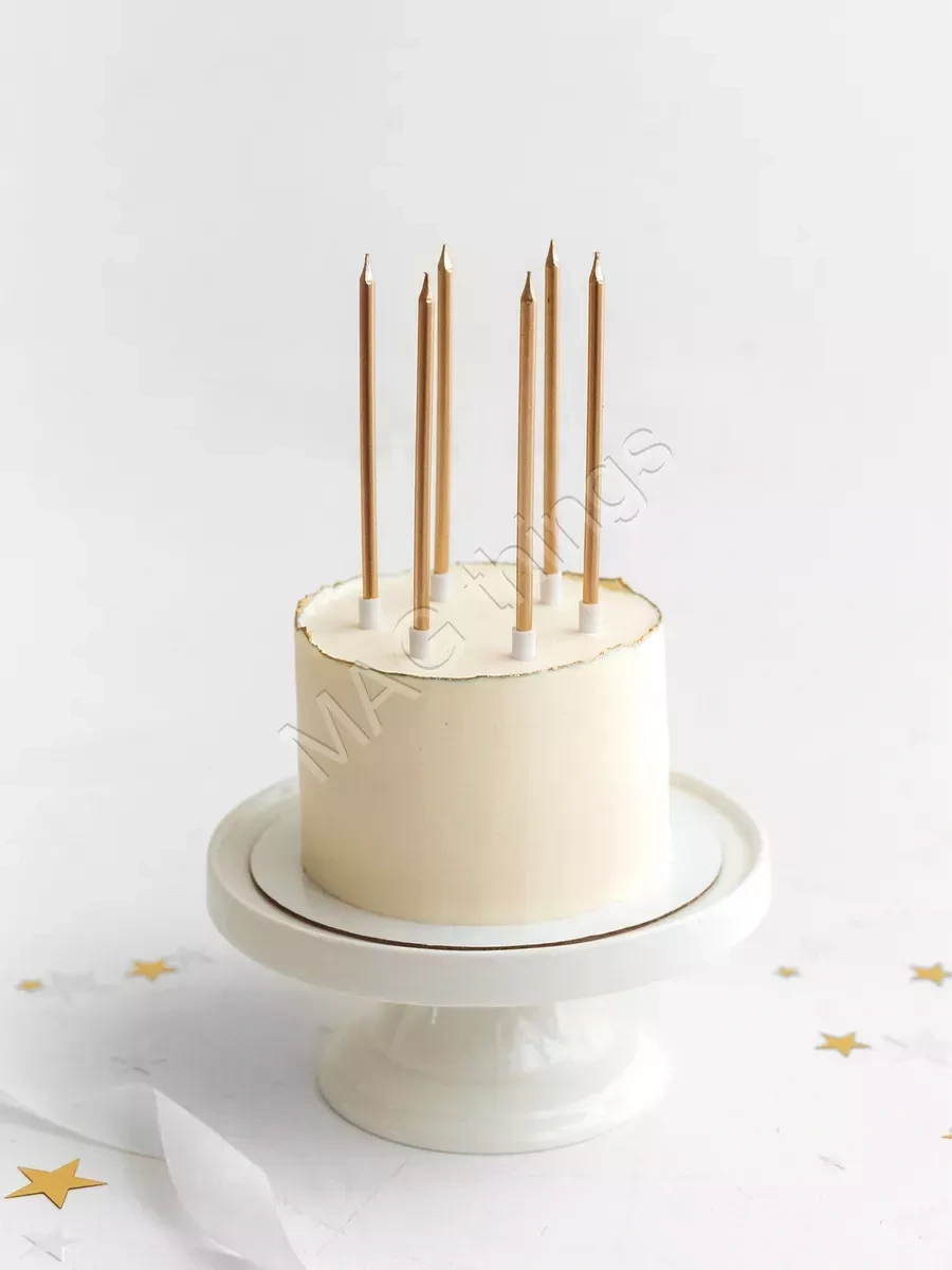 Mag Things Uzun Altın Pasta Mumları 12'li Set 231601595 Diğer