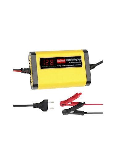 12 V 2a Tam Otomatik Araç Akü Şarj Cihazı Dijital Lcd Ekranlı Hızlı Şarj 3 Eu Plug