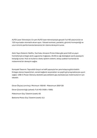 We. Beam Full Hd Mini Projektör