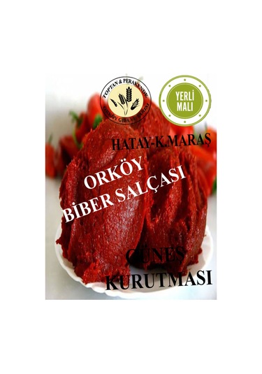 Orköy Güneş Kurutması Tatlı Biber Salçası 5 Kg