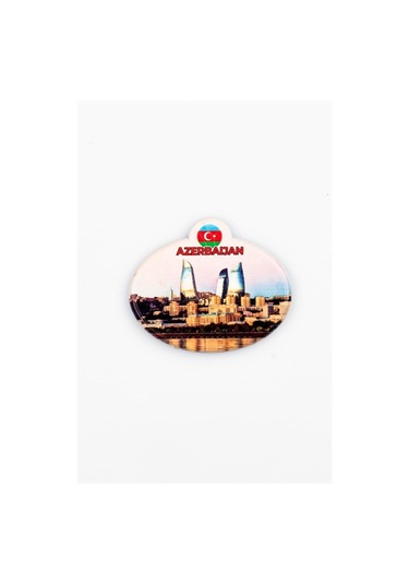 Azerbaycan Flame Towers Oval Magnet