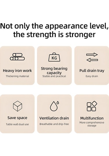 Novahub Mutfak Lavabo Sepeti Organizatörü, Karbon Çelik, Duvara Monte/tezgah Üstü, Havlu Askısı, Sünger Tutucu, Damla Tepsisi, Mutfak Organizasyonu, Sabun Fırçası Bez Askısı, Siyah Siyah