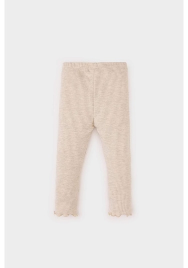 DeFacto Kız Bebek Düz Paça Fitilli Kaşkorse Basic Düz Tayt Z4676A225SPBG777 Bej