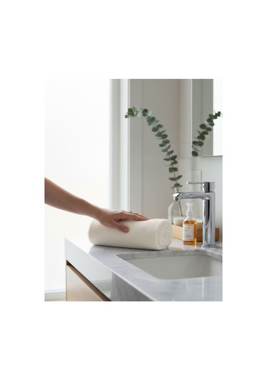 %100 Pamuk Velune Banyo Havlusu Kırık Beyaz 80x160 Otel Serisi Kırık Beyaz