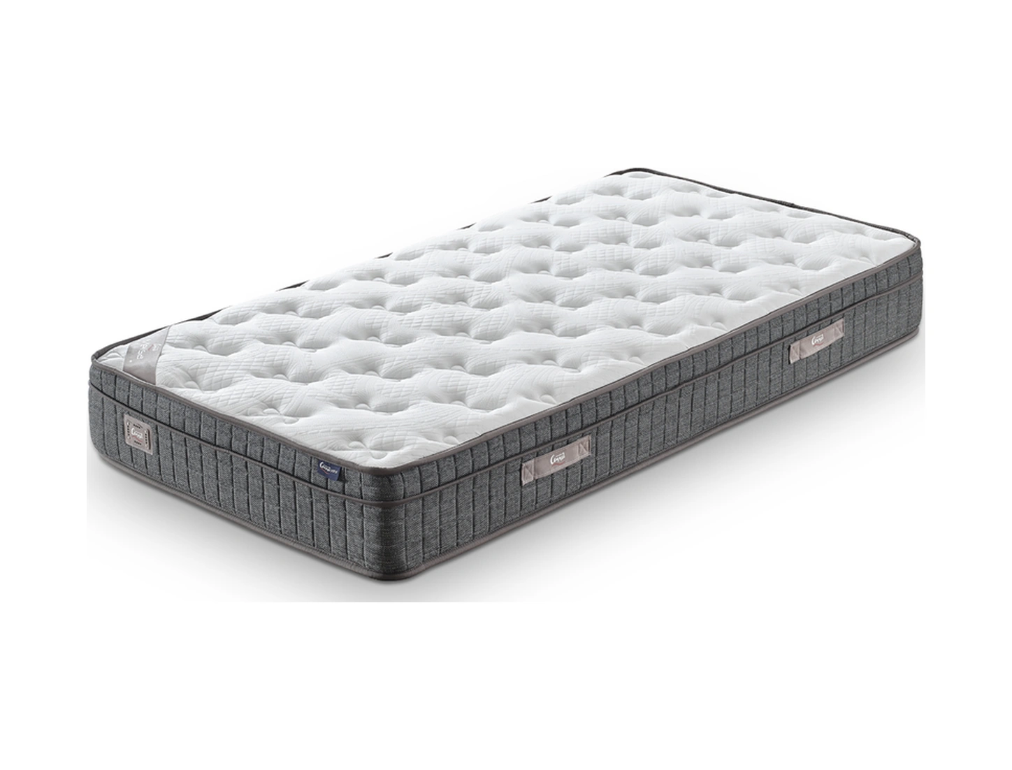 Melisa Tek Kişilik Full Ortopedik Visco Yatak Antibakteriyel Ve Paket Yaylı Sistem Antrasit