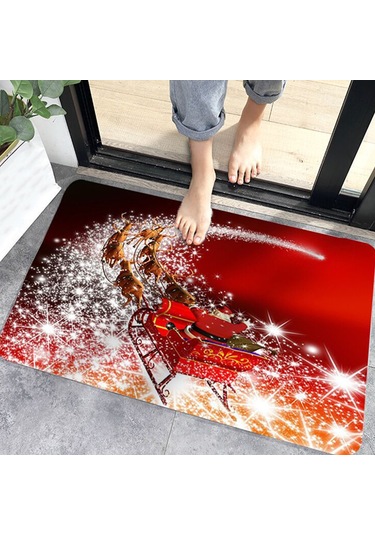 Suofeng Noel Temalı Giriş Matı 40x60cm - Ev Dekorasyonu, Temizlik Ve Güvenlik Sağlar - Dışarıda Ve İçeride Kullanılabilir