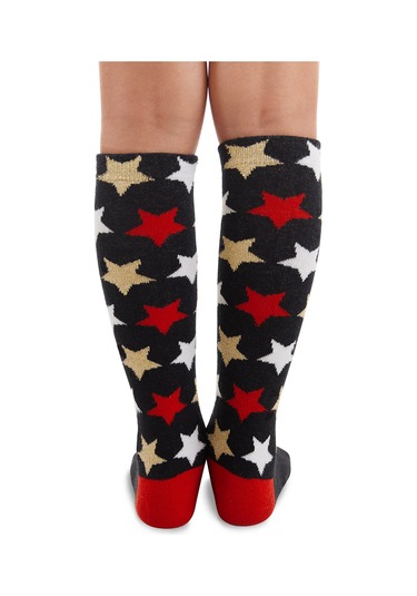 Mshb&g Simli Kedi Kız Çocuk Dizu Stu C Orap Renkli