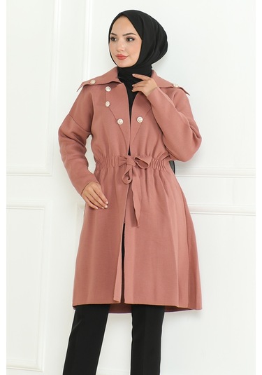 Beylem Beli Lastikli Triko Kap 1193 - Gül Kurusu Gülkurusu