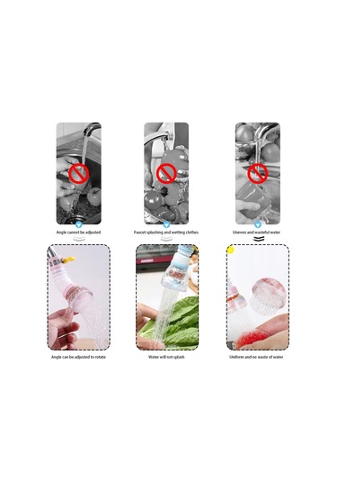 Ter Arıtıcı, Hareketli Mutfak Musluk Başlığı, 360 Derece Dönebilen Lavabo Musluğu Püskürtücüsü, Döner Su Tasarruflu Musluk Havalandırıcı Difüzör Musluk Nozulu Filtre Adaptörü Diğer