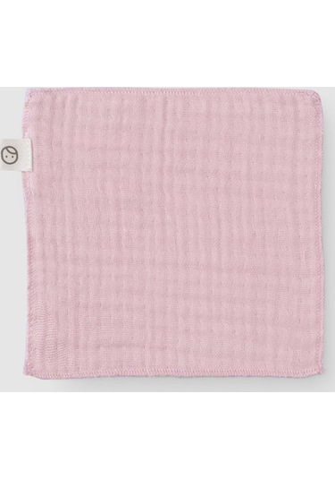 3' Lü Dört Katlı Müslin Ağız Bezi Seti Pembe