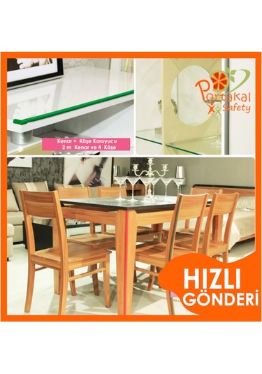 Portakal Safety Kauçuk Mini Kenar + Mini Köşe Koruyucu Seti - Kahve