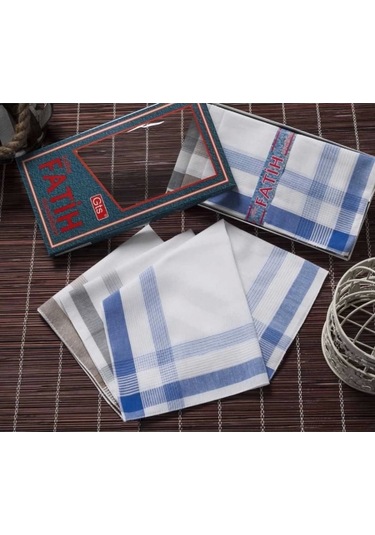 Fatih Kutulu 40x40 Cm Düzine 12 Adet Kumaş Mendil Fm 03 Çok Renkli