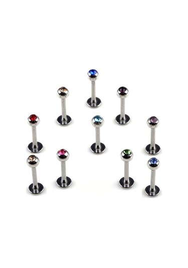 Novahub 10 Adet Moda Rhinestone Halter Barlar Göbek Dil Burun Halkaları Vücut Pirsing Takı, Seçenekler: 27 Çok Renkli