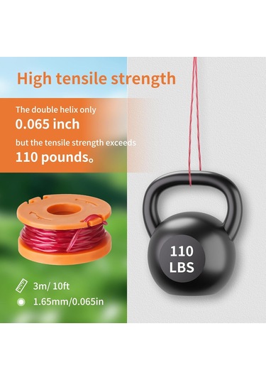 Tenfowee Worx İçin 20'li Yer Değiştirme Seti: 16 Adet Wa0010 Makine İpi Bobini + 4 Adet Kapak - Hızlı Kesim, Zaman Tasarrufu, Dayanıklı Nilon