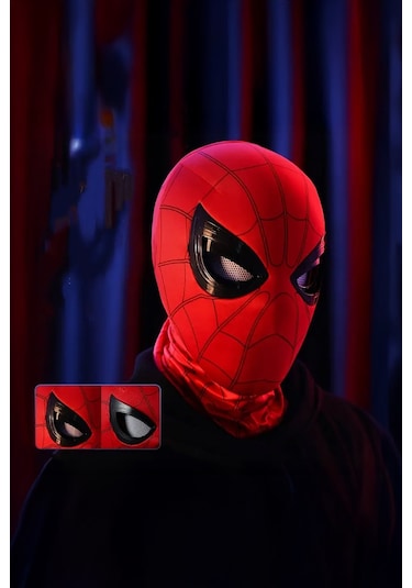 Spider-man Maskesi Örümcek Adam Maskesi- 3d Hareketli Göz Özellikli