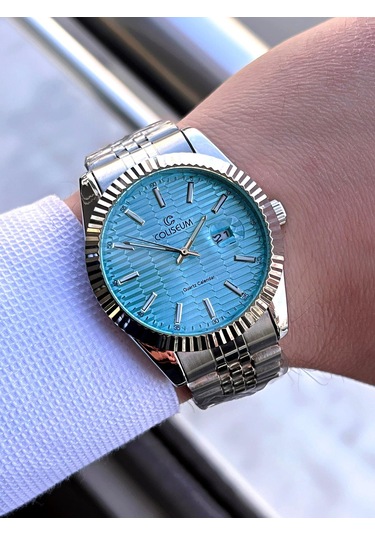 Coliseum Çelik Kordon Takvimli Kadran Kutulu Seri Erkek Kol Saati Ft.aas.ı004