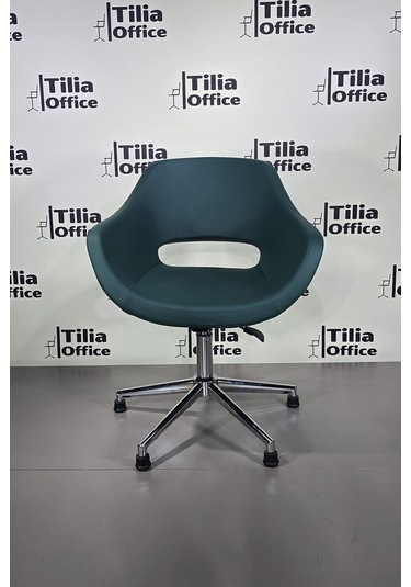 Monaco Çalışma Kesim Koltuğu Konik Sabit Ayak Koyu Yeşil