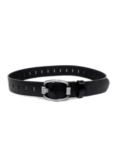 Hakki Deri Erkek Kot Kemeri 4,5 Cm Siyah