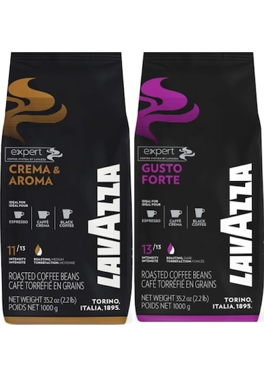 Lavazza Çekirdek Şöleni Paketi (Expert Gusto Forte 1 KG + Expert Crema Aroma 1 KG )