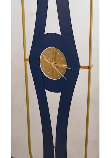 Parıltı Bablo Premium Duvar Saatleri Gold - Lacivert