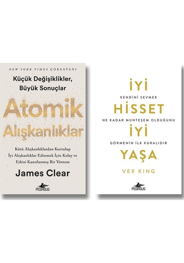 Pegasus Yayınları Atomik Alışkanlıklar - İyi Hisset İyi Yaşa 2 Kitap Set James Clear Vex King