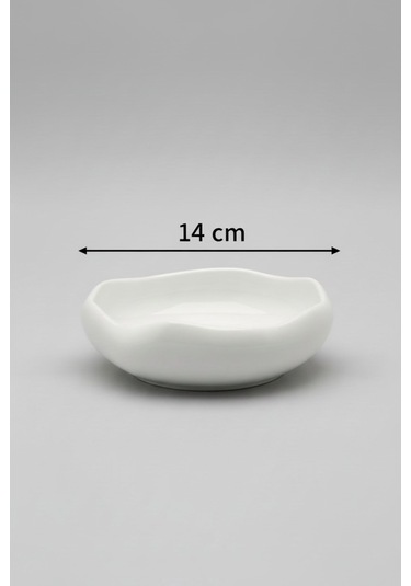 14 Cm Kase 2 Kişilik Zahra Model Şık Ve Zarif Sofra Seti Beyaz
