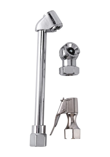 Tangshopping Adet Ağır Hizmet Silindir Seti-1/4 Inç Kapalı Bilyalı Hava Kelepçesi 1/4 Inç Npt Çift Kafalı Silindir Ve Kapalı Akış Lastik Kelepçesi