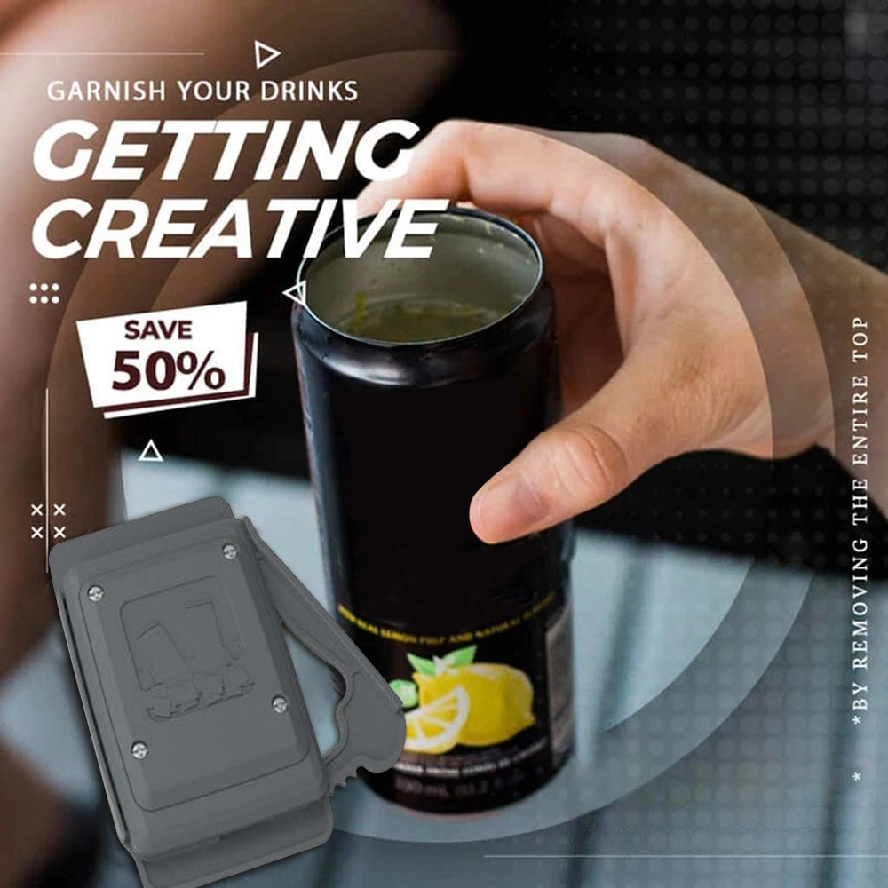 Youmex Tüm Kapakları Güvenli Ve Kolay Açan, Lezzeti Artıran Abs Metal Materyal Bar Aleti, Tüm Konserve İçecekler İçin Açıcı Koyu Gri