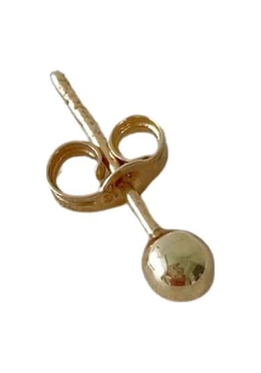 14 Ayar Altın 3 Mm Erkek Tek Küpe Sarı Altın