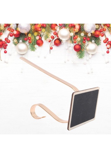 Suntek Çiftlik Evi Tahta Sağlam Yapılı Noel Çorabı Tutacağı Altın Kanca 1 Adet Çok Renkli