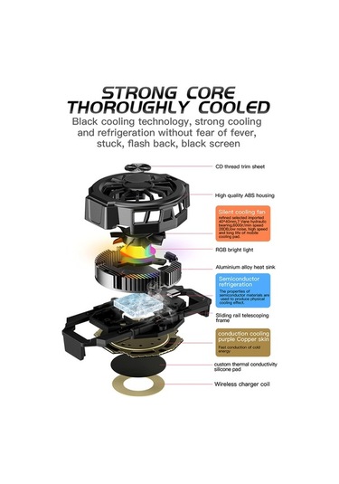 Didadodo Hızlı Soğutma Ve Sessiz Çalışma Güçlü Performans Taşınabilir Telefon Soğutucu Pedi - 67-88mm Uyumlu