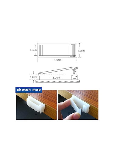 Koodmax 50 Adet Fc-30 Kablo Kelepçesi Klipsi Sabitleme Kablo Tutucu - Beyaz