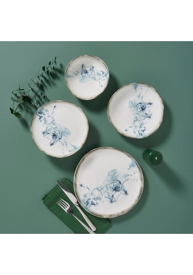 Güral Porselen Roden 24 Parça 6 Kişilik Yemek Takımı - 3178 Krem