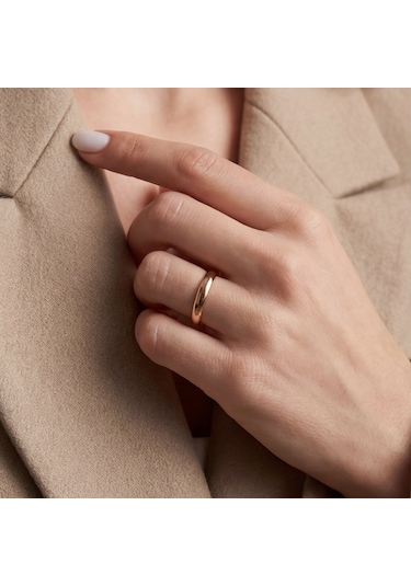 Çelik Alyans Yüzük Rose Yzk-218 Rose Gold