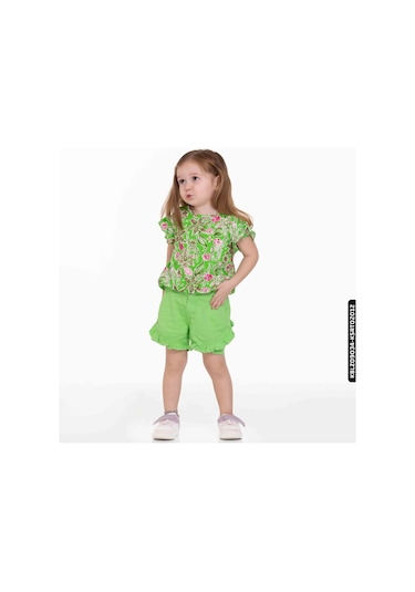 Xo Kids Kız Fırfırlı Şort 9 Ay - 2 Yaş 54716 Ksrt02012 Yeşil