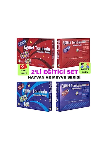 Tombala-hayvanlar Serisi Ve Meyve Serisi - Eğitici Tombala