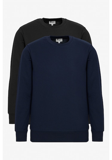 AC&Co / Altınyıldız Classics Erkek Lacivert-Siyah 2'li Paket Pamuklu Standart Fit Normal Kesim Bisiklet Yaka Sweatshirt Lacivert-Siyah Lacivert - Siyah AC&Co / Altınyıldız Classics Erkek Lacivert-Siyah 2'li Paket Pamuklu Standart Fit Normal Kesim Bisiklet Yaka Sweatshirt Lacivert-Siyah Lacivert - Siyah
