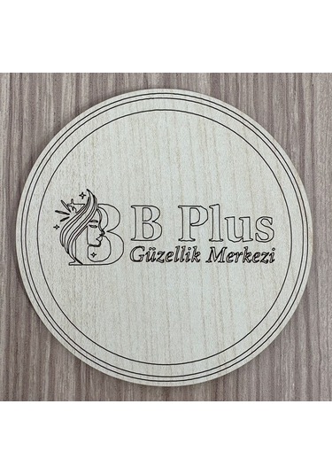 10'lu Kişiye / Şirkete Özel Logolu Bardak Altlığı Seti Lazer Kesim Kurumsal Hediye 9 Cm Açık Ahşap