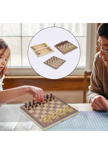Dolıty Ahşap Satranç Eğitici Oyuncaklar Ev Seyahati Için Oyuncak