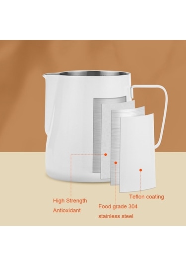 Pazly Ölçekli 304 Paslanmaz Çelik Cezve 600ml Ev/kafe/restoran Kahve Latte