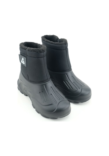 Gezer Erkek Kışlık İçi Peluşlu Su Geçirmez Tek Cırt Cırtlı Boğazdan Ayarlanabilir Rahat Taban Günlü Siyah