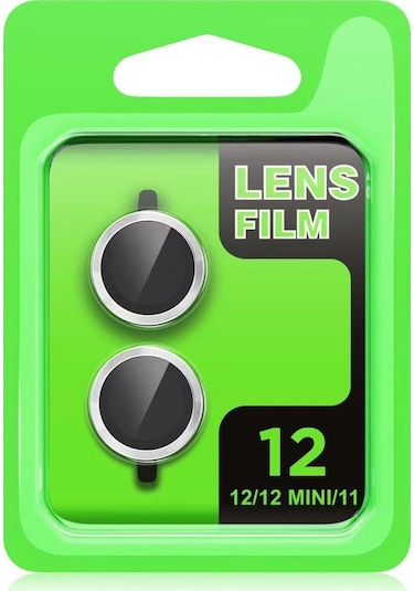Apple, Uyumlu iPhone 11 Raze Metal Kamera Lens - Gümüş