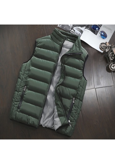 Erkekler İçin Yeni Büyük Beden Pamuklu Günlük Yelek Kırmızı