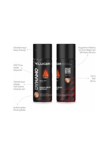 Kluger Isıya Dayanıklı Siyah Sprey Boya 506