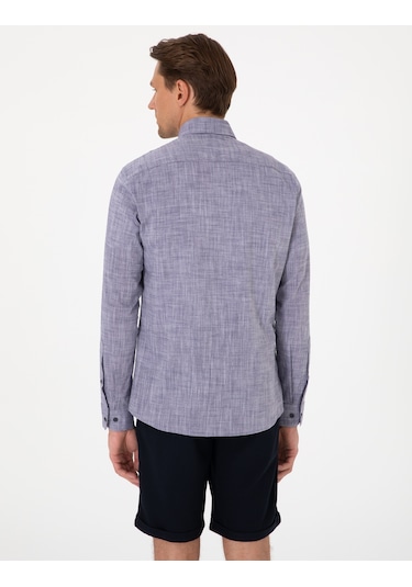 Pierre Cardin Erkek Lacivert Gömlek Desenli 50307025-vr033 Lacivert