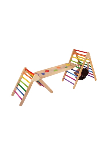Woodnjoy Ahşap Merdiven Setimiz 3lü Set Renkli