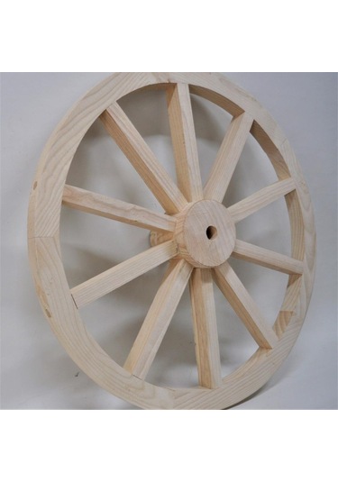 Otantik Ahşap At Arabası Tekeri 70 Cm. Duvar Dekoru Diğer