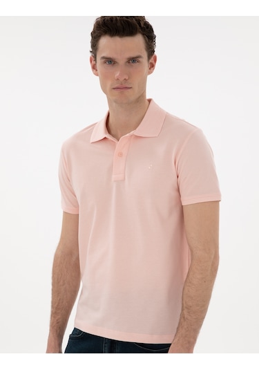 Pierre Cardin Erkek Pudra Tişört Basic 50302561-vr042 Pudra