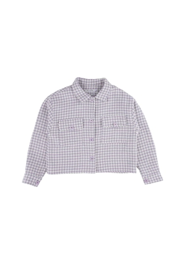 Best Kids Kız Çocuk Kazayağı Desenli Ceket 6-14 Yaş 001