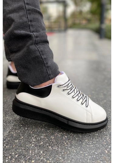 Luis A Costa Lc107 Beyaz Arka Siyah St Bağcıklı Erkek Ayakkabı Renkli